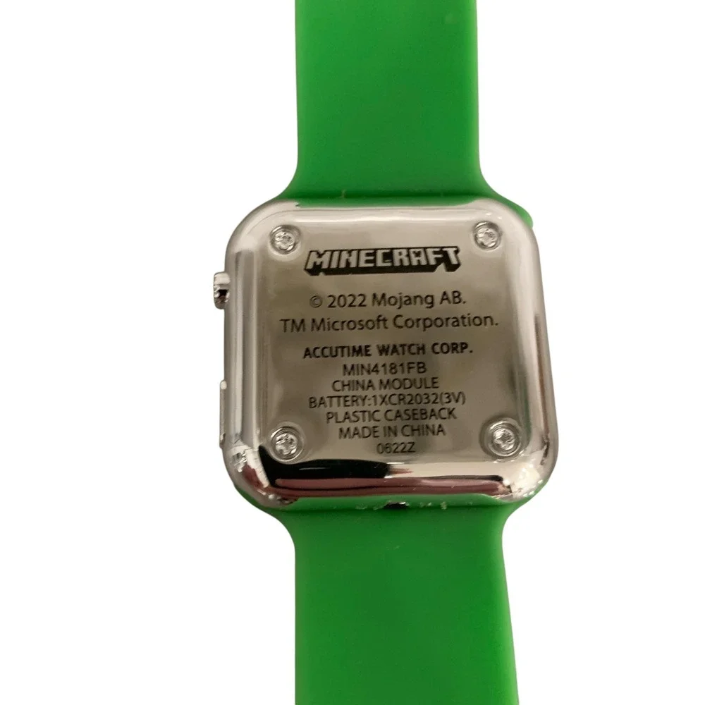 Minecraft Kids Digital Watch Creeper Green LED‎ Accutime Watch